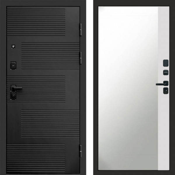 Входная дверь Termo-Door Фаворит - Зеркало Фацет Белый софт