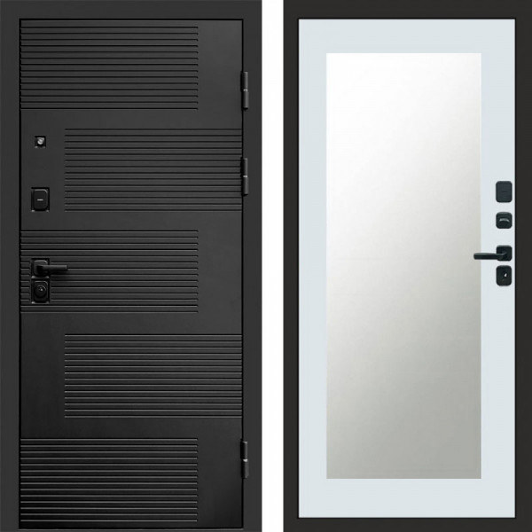 Входная дверь Termo-Door Фаворит - Зеркало Триумф Белый софт