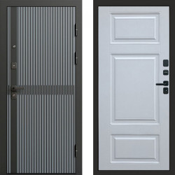 Входная дверь Termo-Door Граунд Грей - Лион Белый софт