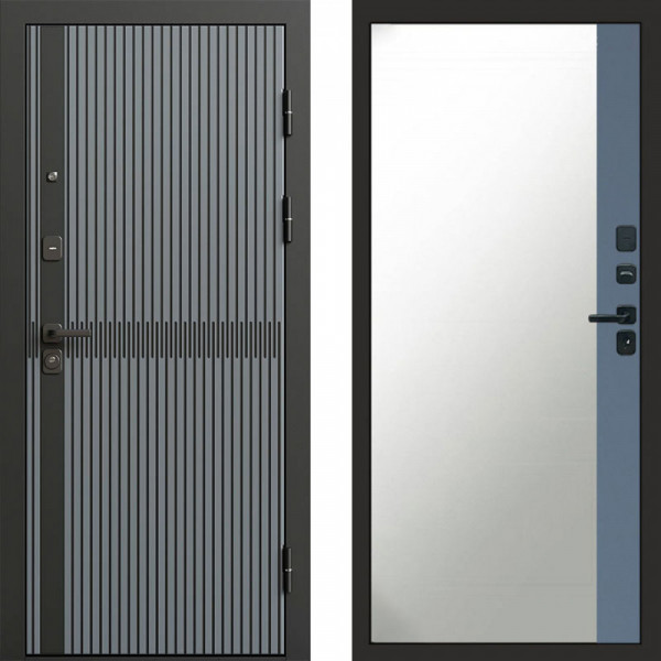 Входная дверь Termo-Door Граунд Грей - Зеркало Фацет Grey софт