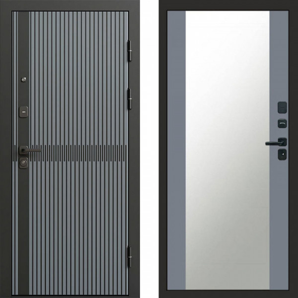 Входная дверь Termo-Door Граунд Грей - Зеркало Grey Софт