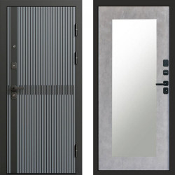 Входная дверь Termo-Door Граунд Грей - Зеркало Триумф бетон светлый