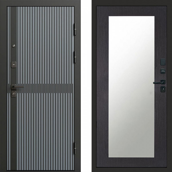 Входная дверь Termo-Door Граунд Грей - Зеркало Триумф венге