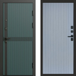 Входная дверь Termo-Door Граунд velutto verde - Flat Grey софт