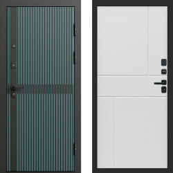 Входная дверь Termo-Door Граунд velutto verde - Горизонт белый