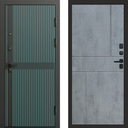 Входная дверь Termo-Door Граунд velutto verde - Горизонт бетон темный