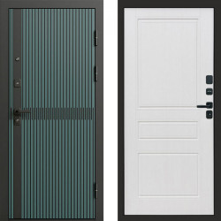Входная дверь Termo-Door Граунд velutto verde - Классика белое дерево