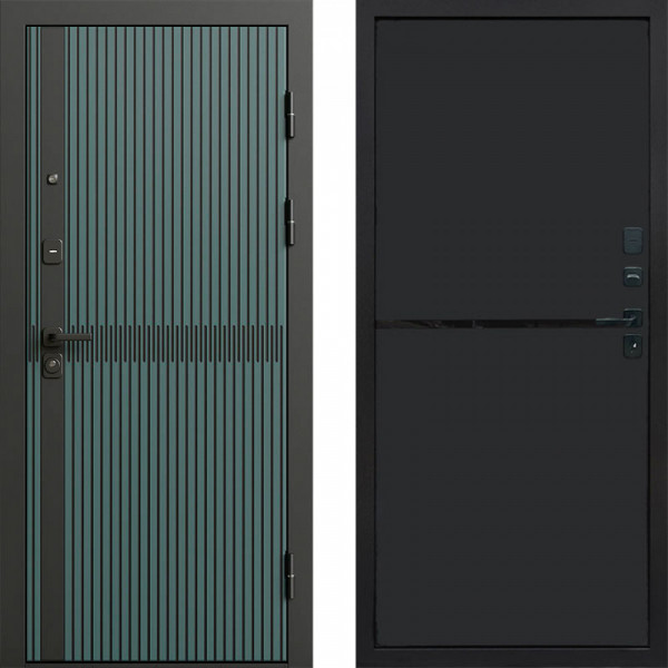 Входная дверь Termo-Door Граунд velutto verde - Нео Black