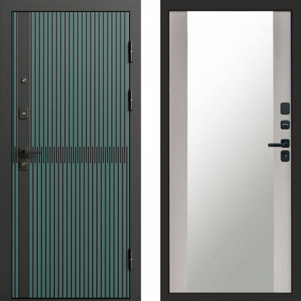 Входная дверь Termo-Door Граунд velutto verde - Зеркало лиственница