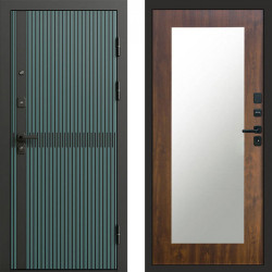 Входная дверь Termo-Door Граунд velutto verde - Зеркало Триумф дуб