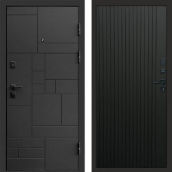 Входная дверь Termo-Door Квадро - Flat Черный кварц