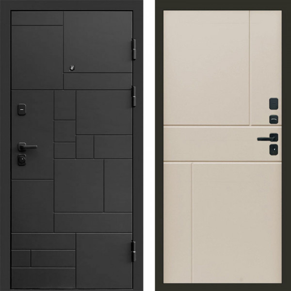 Входная дверь Termo-Door Квадро - Горизонт Слоновая кость