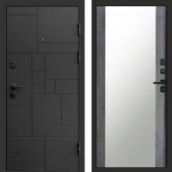 Входная дверь Termo-Door Квадро - Зеркало бетон темный