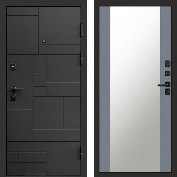 Входная дверь Termo-Door Квадро - Зеркало Grey Софт
