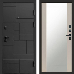 Входная дверь Termo-Door Квадро - Зеркало Слоновая кость