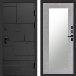 Входная дверь Termo-Door Квадро - Зеркало Триумф бетон светлый