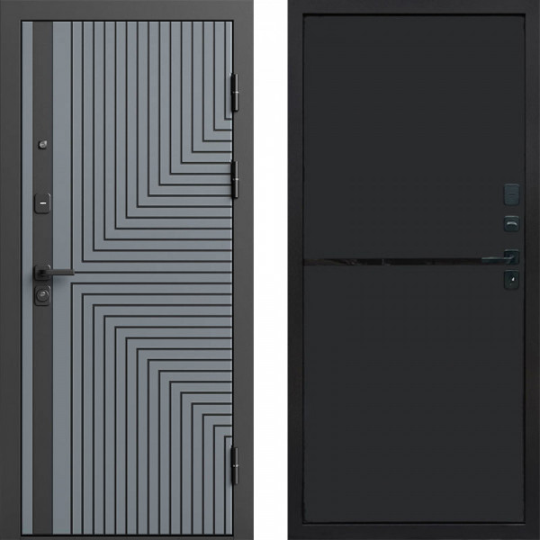 Входная дверь Termo-Door Квантум Грей - Нео Black