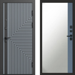 Входная дверь Termo-Door Квантум Грей - Зеркало Фацет Grey софт