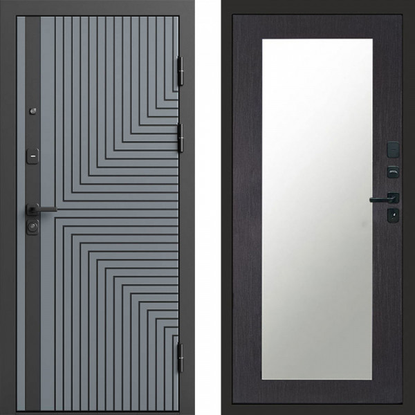 Входная дверь Termo-Door Квантум Грей - Зеркало Триумф венге