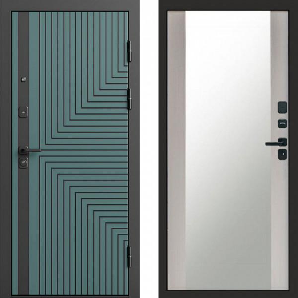 Входная дверь Termo-Door Квантум velutto verde - Зеркало лиственница