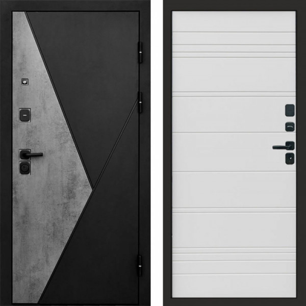 Входная дверь Termo-Door Матрикс Бетон - Лучи White line