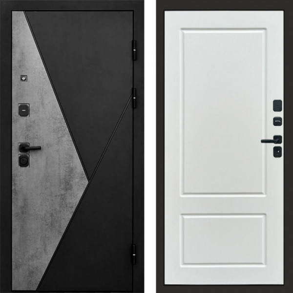 Входная дверь Termo-Door Матрикс Бетон - Марсель Белый софт