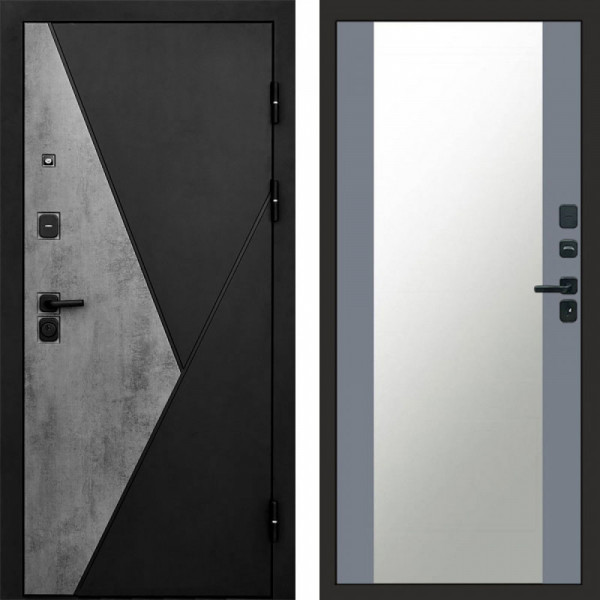 Входная дверь Termo-Door Матрикс Бетон - Зеркало Grey Софт