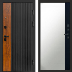 Входная дверь Termo-Door Престиж - Зеркало Фацет Черный кварц