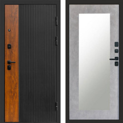 Входная дверь Termo-Door Престиж - Зеркало Триумф бетон светлый