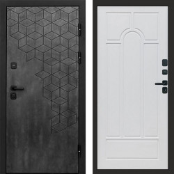 Входная дверь Termo-Door Спейс Бетон Патина - Арка белое дерево