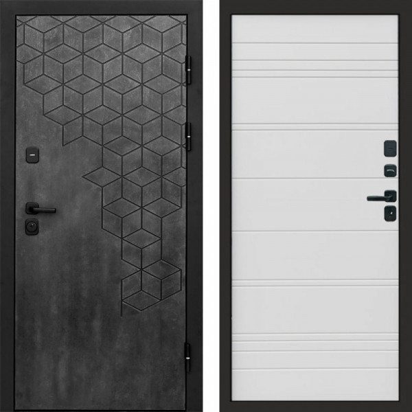 Входная дверь Termo-Door Спейс Бетон Патина - Лучи White line