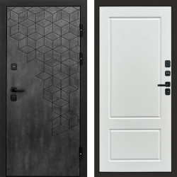 Входная дверь Termo-Door Спейс Бетон Патина - Марсель Белый софт