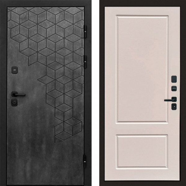 Входная дверь Termo-Door Спейс Бетон Патина - Марсель Слоновая кость