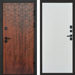 Входная дверь Termo-Door Спейс Дуб Патина - Flat Белый софт