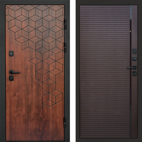 Входная дверь Termo-Door Спейс Дуб Патина - Porte Шоколад