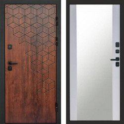 Входная дверь Termo-Door Спейс Дуб Патина - Зеркало белый софт