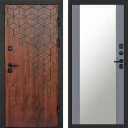 Входная дверь Termo-Door Спейс Дуб Патина - Зеркало Grey Софт