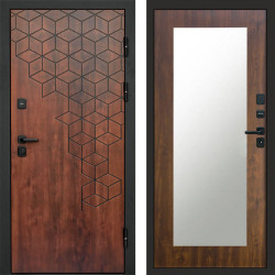 Входная дверь Termo-Door Спейс Дуб Патина - Зеркало Триумф дуб