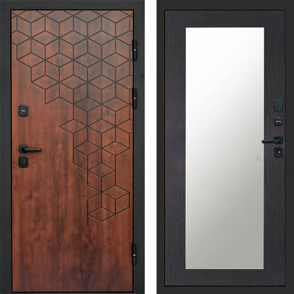 Входная дверь Termo-Door Спейс Дуб Патина - Зеркало Триумф венге