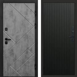 Входная дверь Termo-Door Стоун Бетон - Flat Черный кварц
