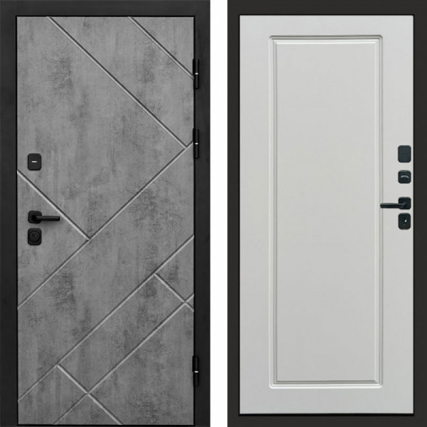 Входная дверь Termo-Door Стоун Бетон - Гранд Белый софт