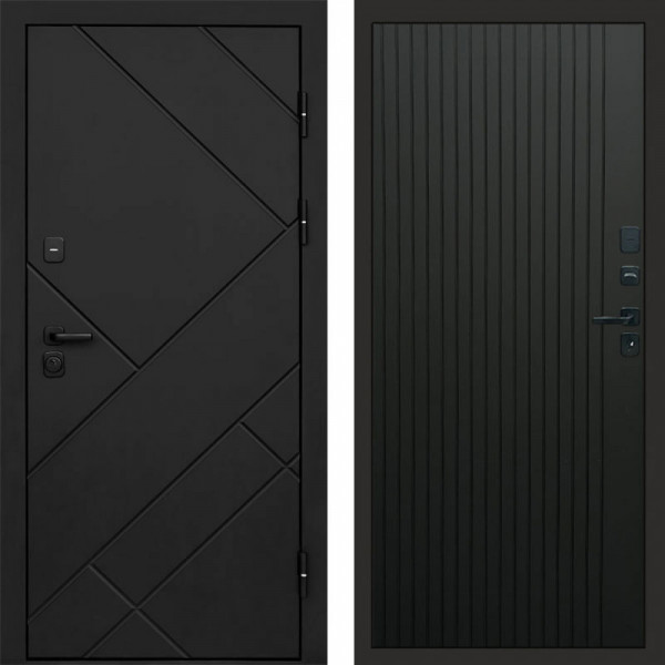 Входная дверь Termo-Door Стоун Блэк - Flat Черный кварц
