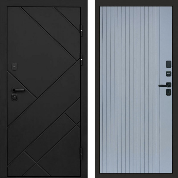Входная дверь Termo-Door Стоун Блэк - Flat Grey софт