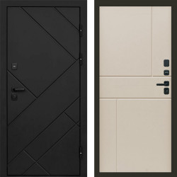 Входная дверь Termo-Door Стоун Блэк - Горизонт Слоновая кость