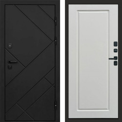 Входная дверь Termo-Door Стоун Блэк - Гранд Белый софт