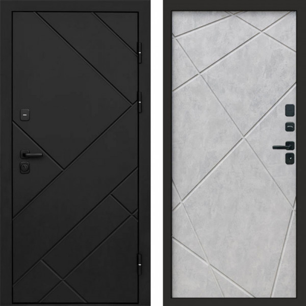 Входная дверь Termo-Door Стоун Блэк - Лучи бетон светлый