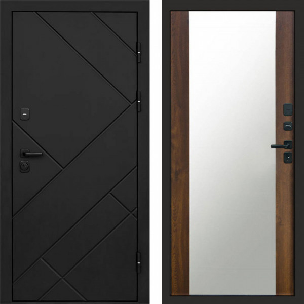 Входная дверь Termo-Door Стоун Блэк - Зеркало дуб