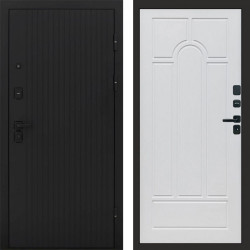 Входная дверь Termo-Door Твист Блэк - Арка белое дерево