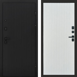Входная дверь Termo-Door Твист Блэк - Flat Белый софт