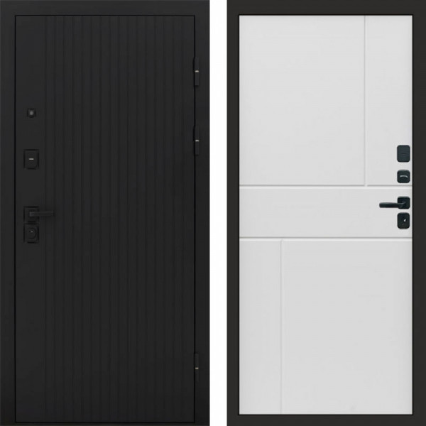 Входная дверь Termo-Door Твист Блэк - Горизонт белый